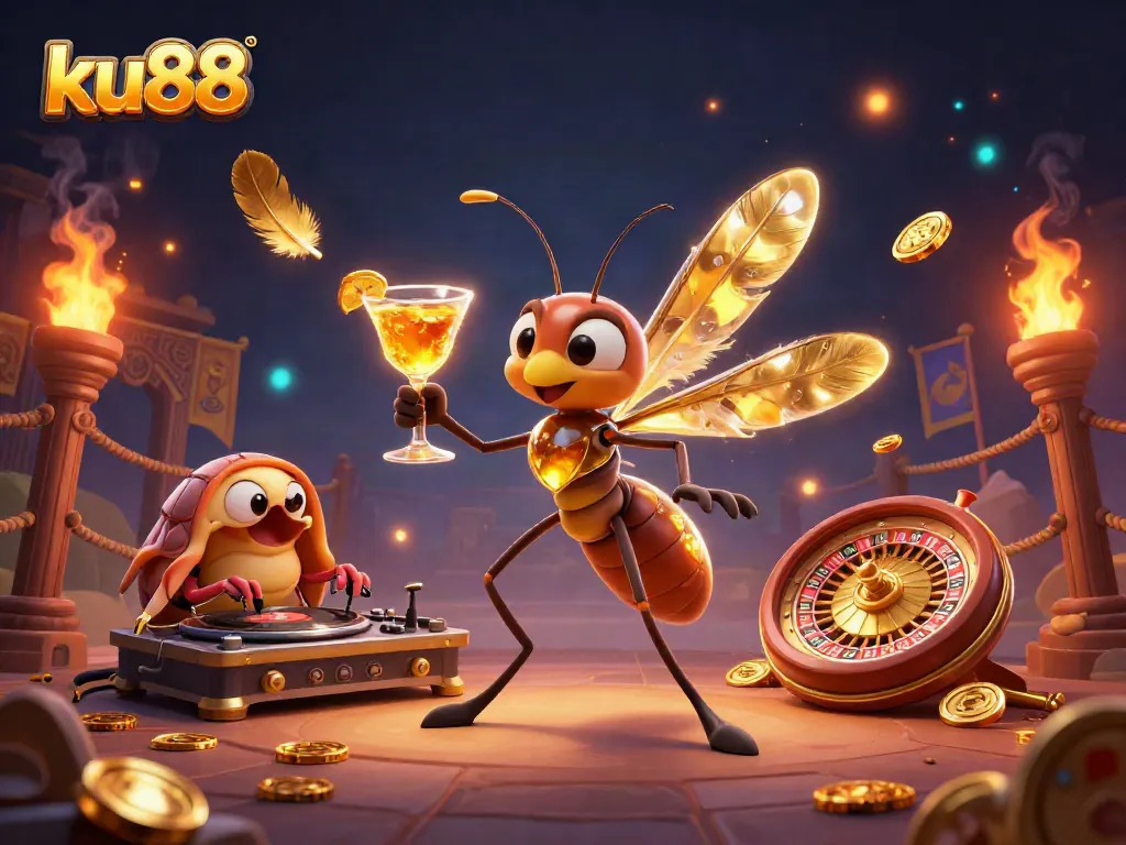 Experience thrilling casino action with ku88, featuring vibrant characters and dynamic gaming elements.