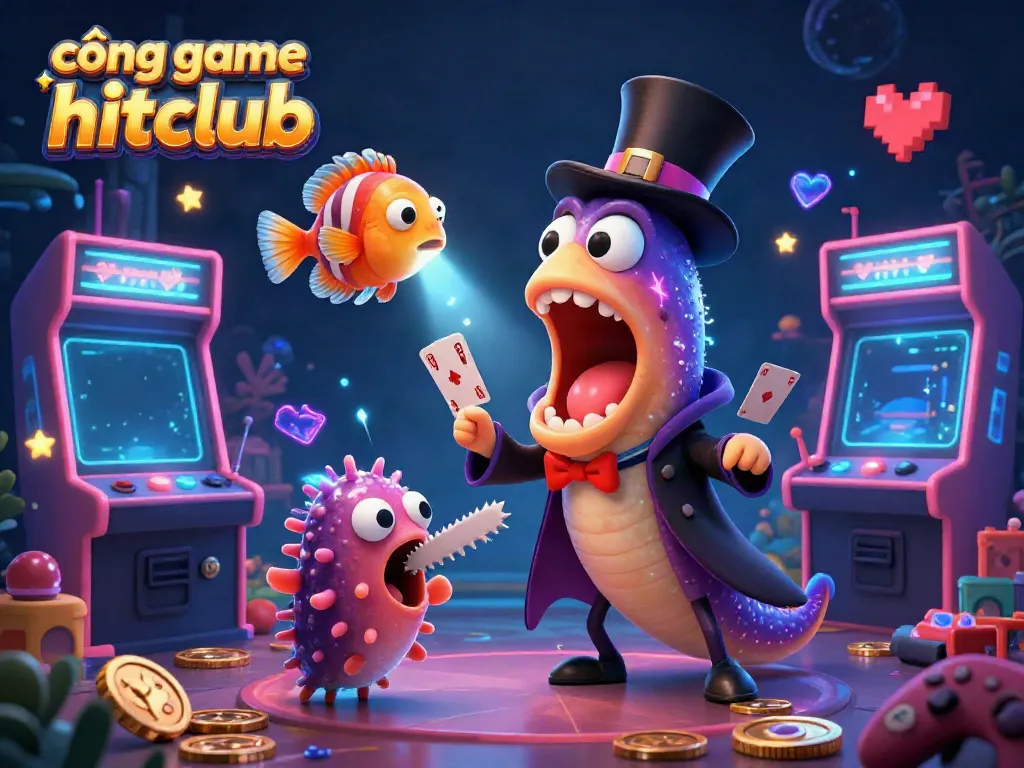 Experience the thrill of cổng game hitclub with vibrant underwater characters and arcade action.