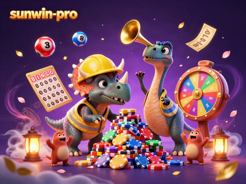 Experience sunwin-pro's vibrant casino scene with animated characters and dynamic gaming elements.