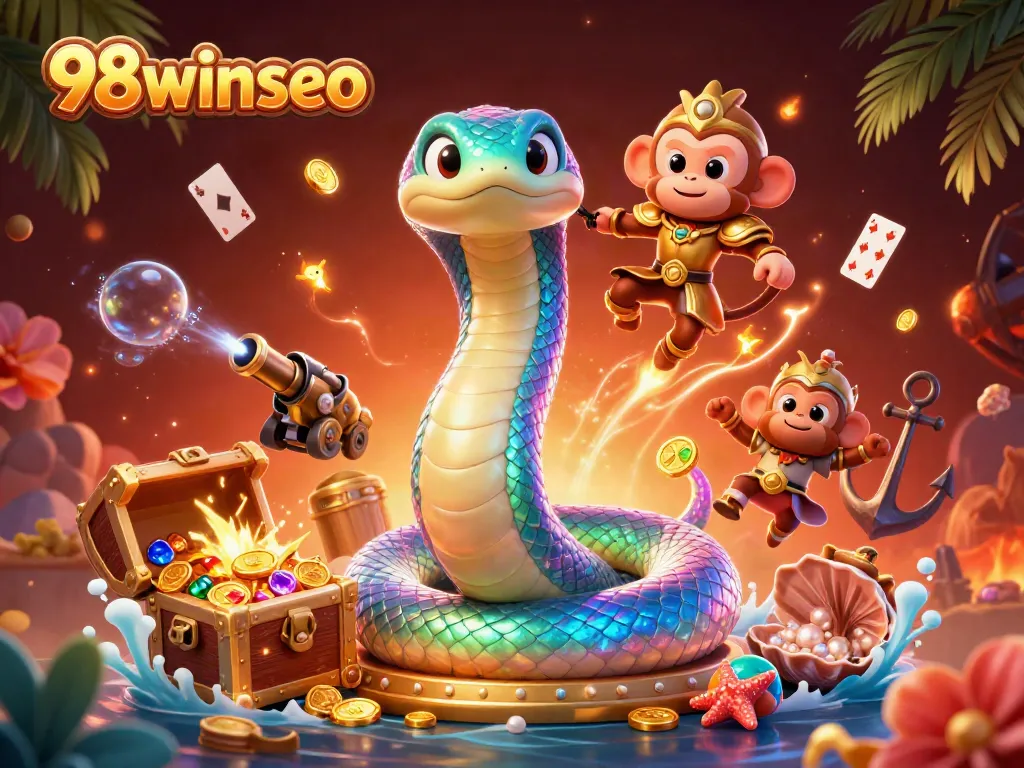 Experience thrilling wins with 98winseo as colorful characters unveil underwater treasures and casino magic.