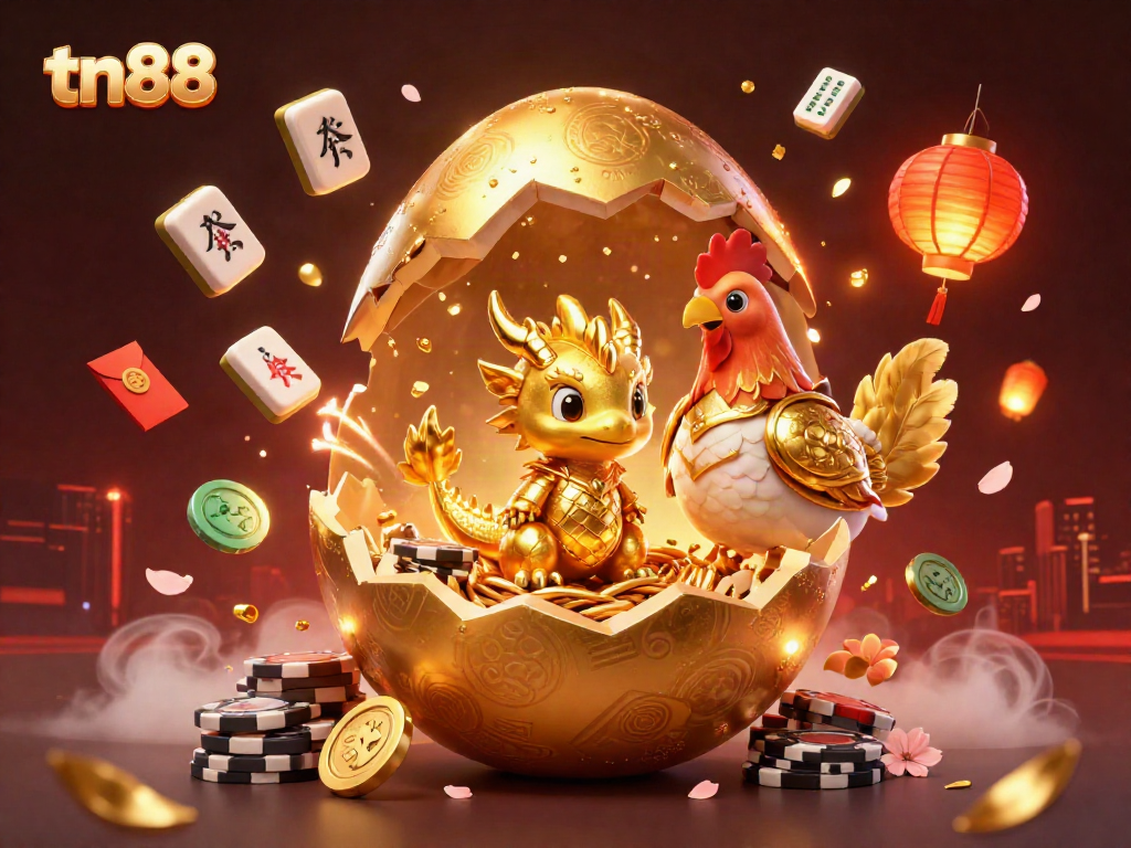 Experience thrilling moments at tn88 with a magical golden dragon on poker chips.
