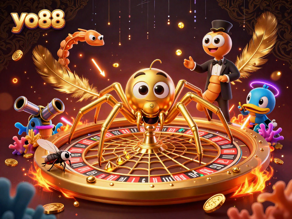 Engage with yo88's thrilling fish shooting games featuring a golden spider and a centipede dealer.