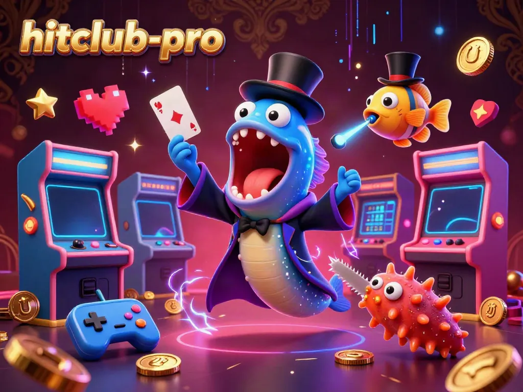 Experience thrilling card tricks by hitclub-pro's magical sea creatures in a vibrant casino world.