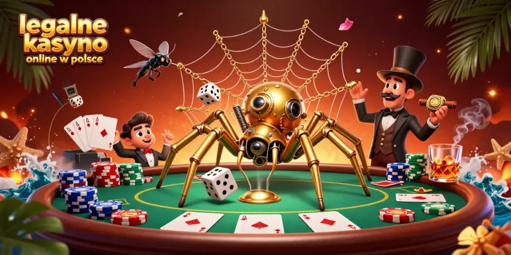 Engage with the best legalne kasyno online w polsce through a captivating 3D casino illustration.