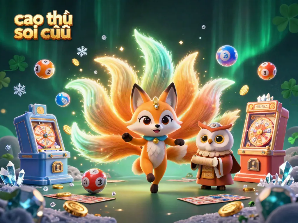 Engage in cao thủ soi cầu lottery predictions with vibrant 3D characters illuminating a charming scene.