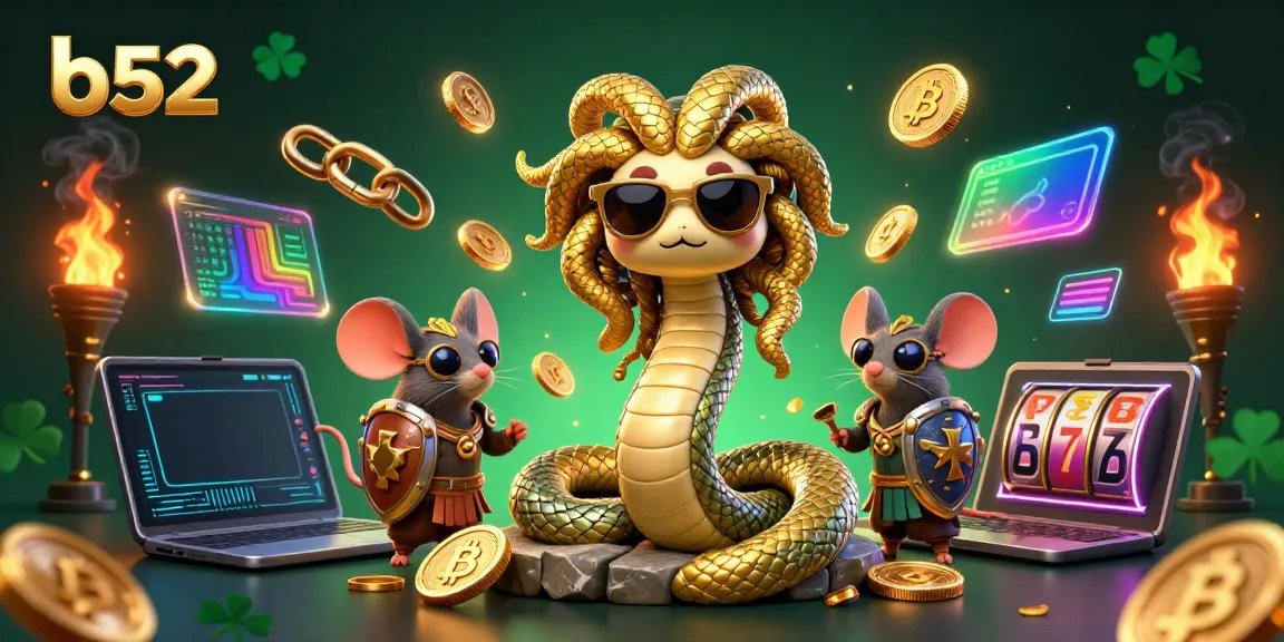 Engage with b52's exciting casino experience featuring Medusa, a warrior mouse, and crypto elements.