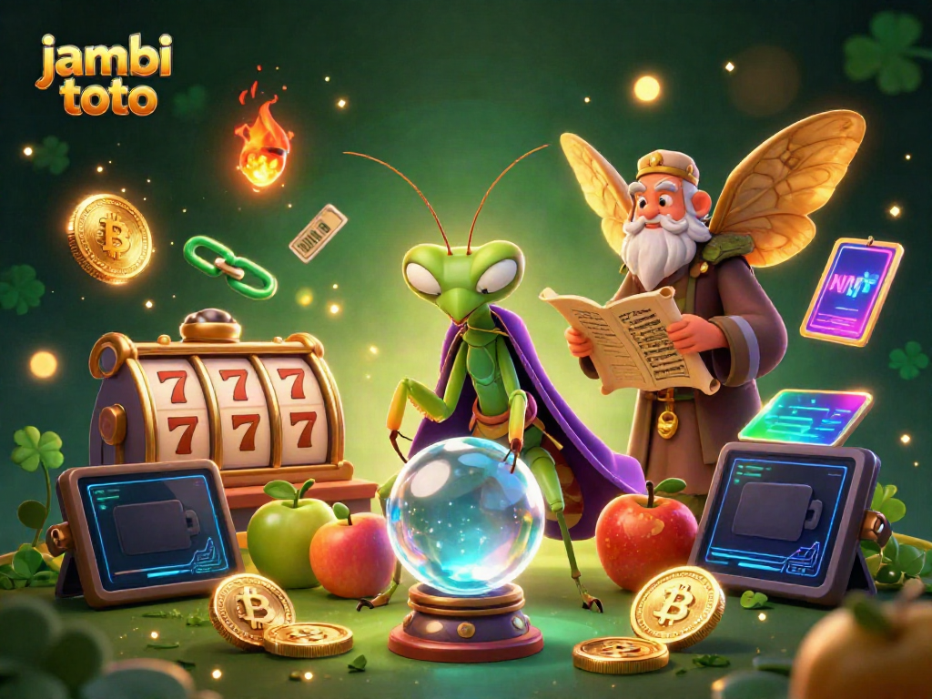 Experience winning moments with jambi toto in this enchanting slot-themed illustration.